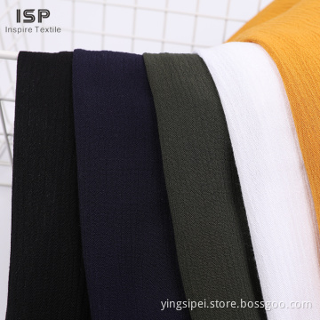 Most Popular Suppliers Woven Crinkle 100% Rayon Dyed Rayon Spun Fabric
